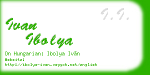 ivan ibolya business card